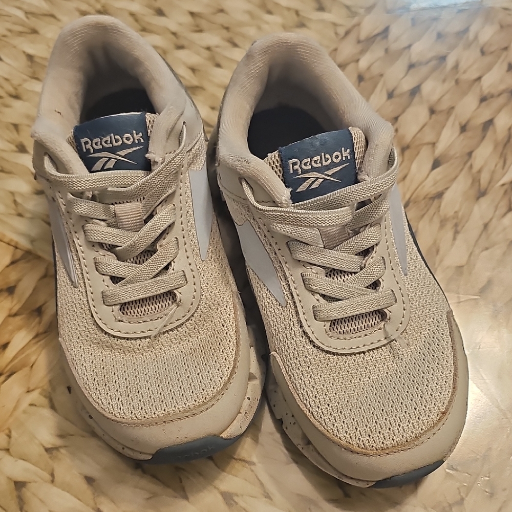 Reebok Kids' Cream and Blue Sneakers
